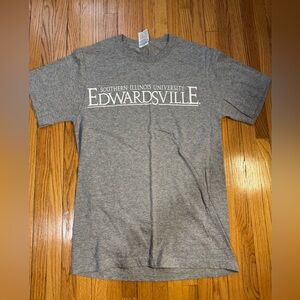 SIUE Gray Tee Adult Small Jerzees College Shirt